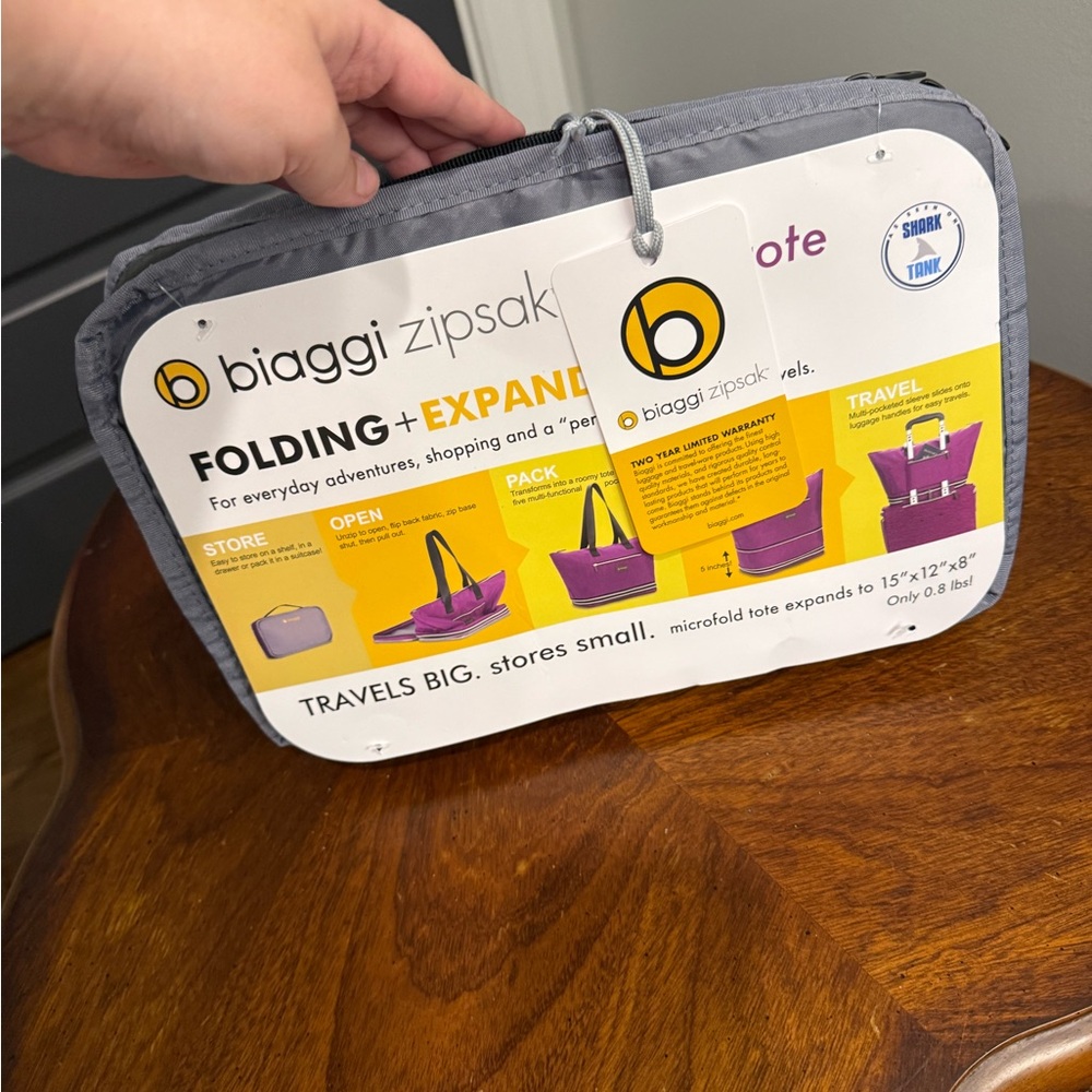 Zipsak Gray Folding Tote